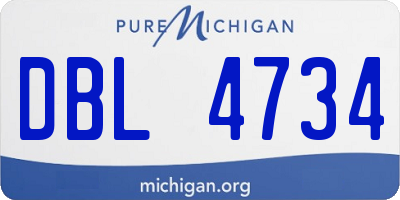 MI license plate DBL4734