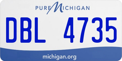 MI license plate DBL4735