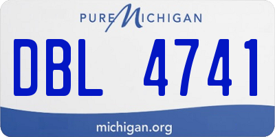 MI license plate DBL4741