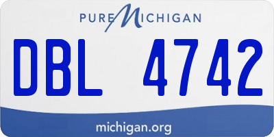 MI license plate DBL4742