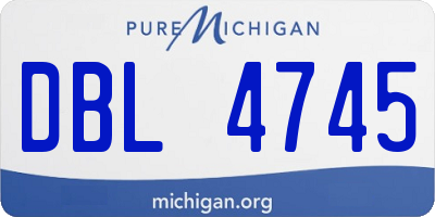 MI license plate DBL4745