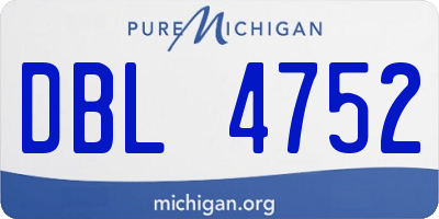 MI license plate DBL4752
