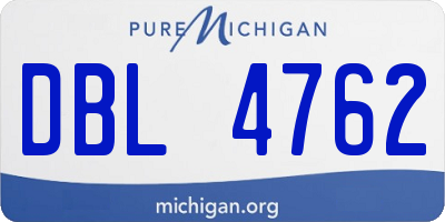 MI license plate DBL4762