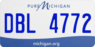 MI license plate DBL4772
