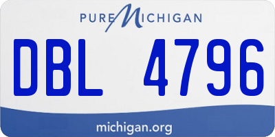 MI license plate DBL4796
