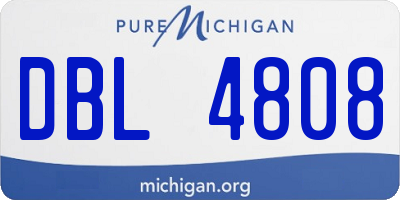 MI license plate DBL4808