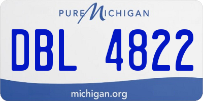 MI license plate DBL4822