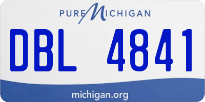 MI license plate DBL4841