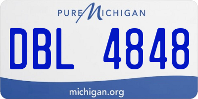 MI license plate DBL4848