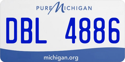 MI license plate DBL4886