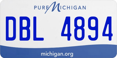 MI license plate DBL4894