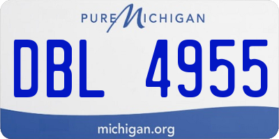 MI license plate DBL4955