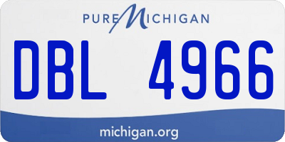 MI license plate DBL4966