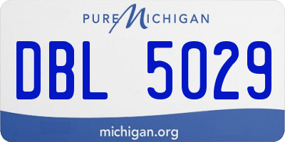MI license plate DBL5029