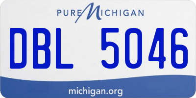 MI license plate DBL5046