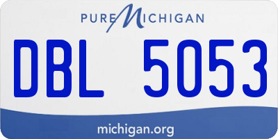 MI license plate DBL5053