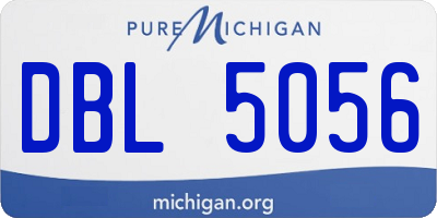 MI license plate DBL5056