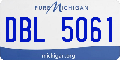 MI license plate DBL5061