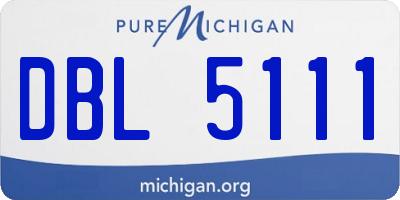 MI license plate DBL5111