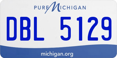 MI license plate DBL5129