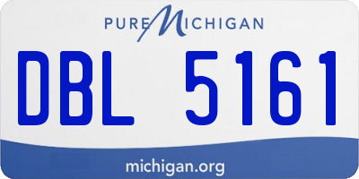 MI license plate DBL5161