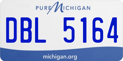 MI license plate DBL5164