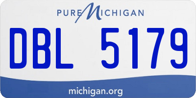 MI license plate DBL5179