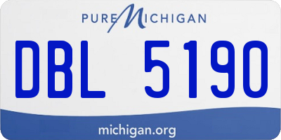 MI license plate DBL5190