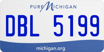 MI license plate DBL5199