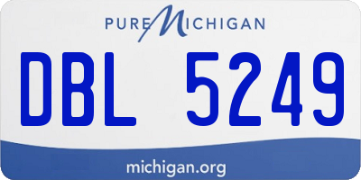 MI license plate DBL5249