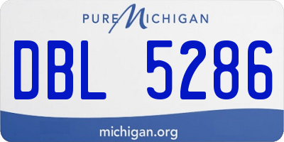 MI license plate DBL5286