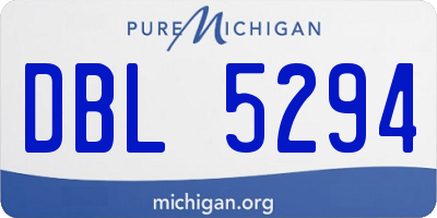 MI license plate DBL5294