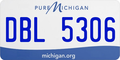 MI license plate DBL5306