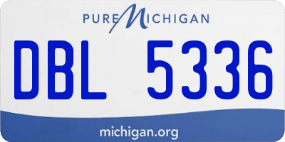 MI license plate DBL5336