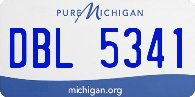 MI license plate DBL5341
