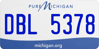 MI license plate DBL5378