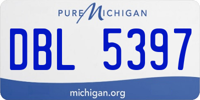 MI license plate DBL5397
