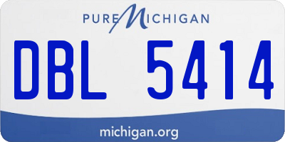 MI license plate DBL5414
