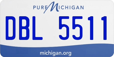 MI license plate DBL5511