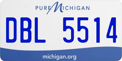 MI license plate DBL5514