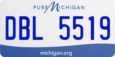 MI license plate DBL5519