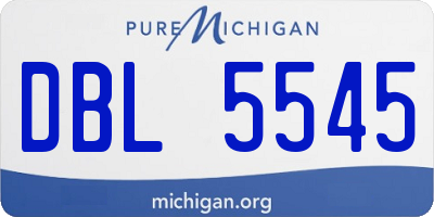 MI license plate DBL5545