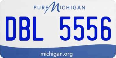MI license plate DBL5556