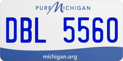 MI license plate DBL5560