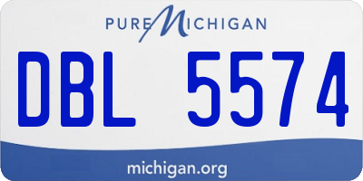 MI license plate DBL5574