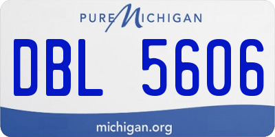 MI license plate DBL5606