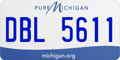 MI license plate DBL5611