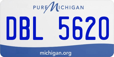 MI license plate DBL5620