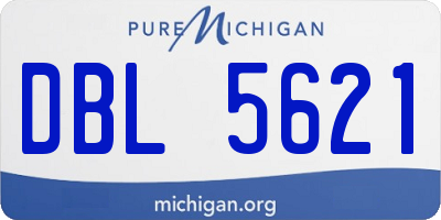 MI license plate DBL5621