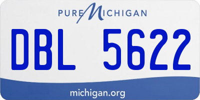 MI license plate DBL5622